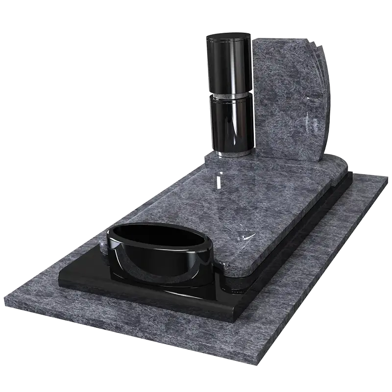 Monument avec case urne intégrée en granit