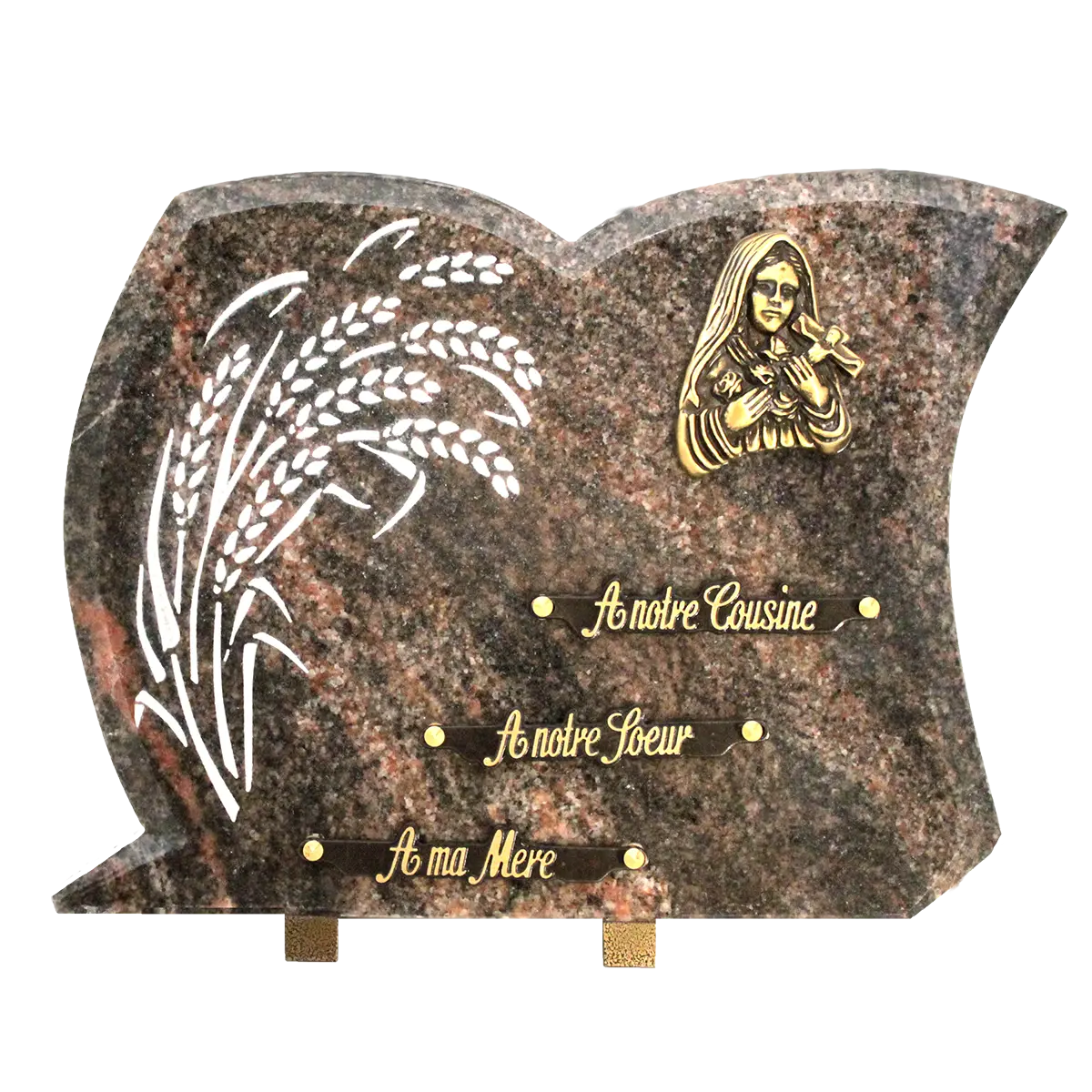 Plaques funéraires granit – illustration d'un produit funéraire