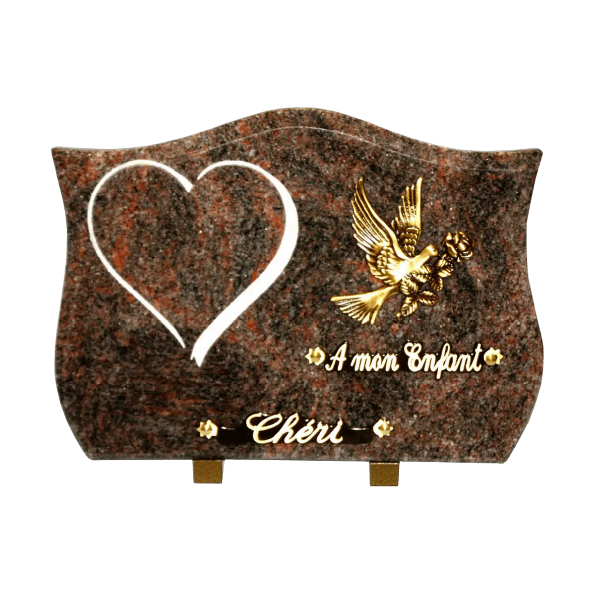 Plaques funéraires granit – illustration d'un produit funéraire