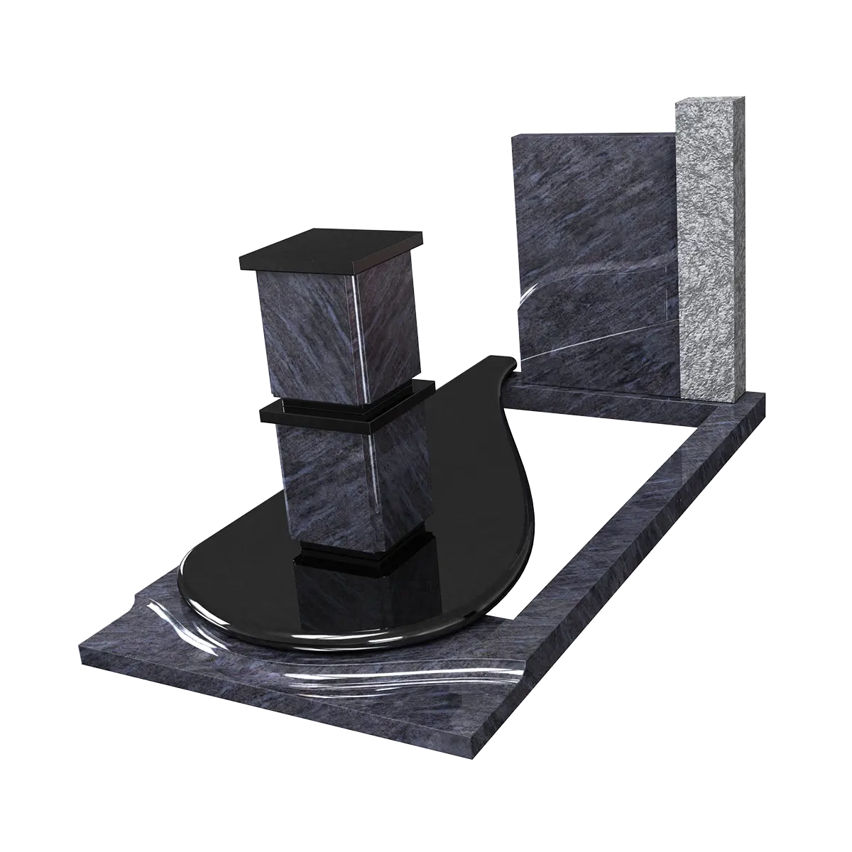 Monuments avec cases urne intégrées – illustration d'un produit funéraire