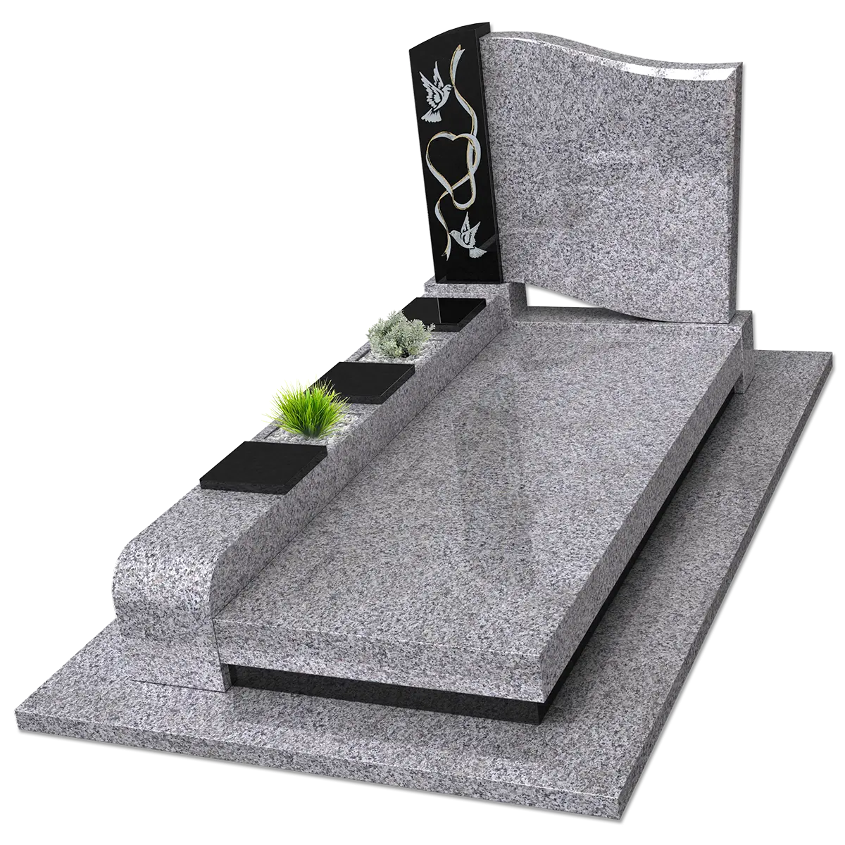 Monuments avec cases urne intégrées – illustration d'un produit funéraire